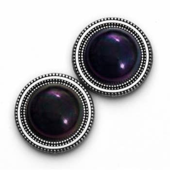 Pearl Black Low Dome Magnet Button Pin Set