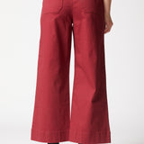 Stretch Denim Wide Leg Ankle Jean