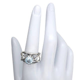 Blue Topaz Sterling Silver Ring