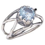 Blue Topaz Sterling Silver Ring