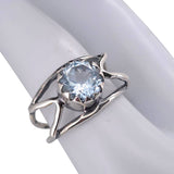 Blue Topaz Sterling Silver Ring