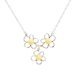 Flower Butterscotch Amber Sterling Silver Necklace