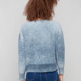 Crew Neck Sweater with Front Body in Fancy Stitch