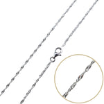 Italian Sterling Silver Chain Necklace - 18'' - Sugar River Shoppe