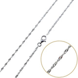 Italian Sterling Silver Chain Necklace - 18'' - Sugar River Shoppe