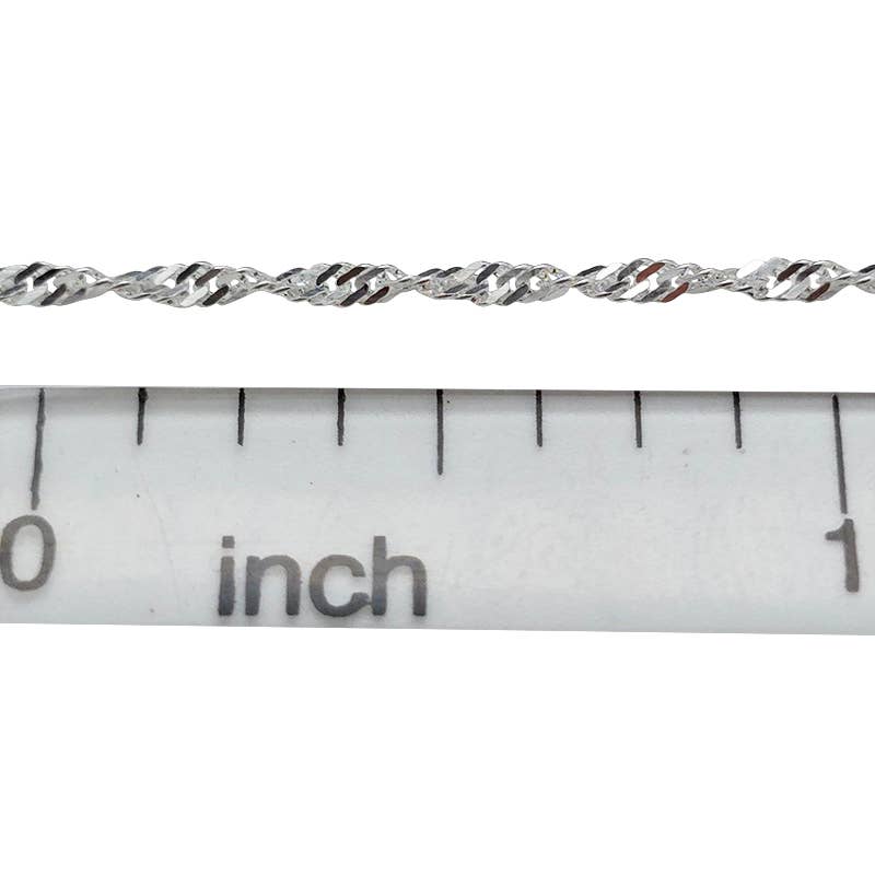 Italian Sterling Silver Chain Necklace - 18'' - Sugar River Shoppe