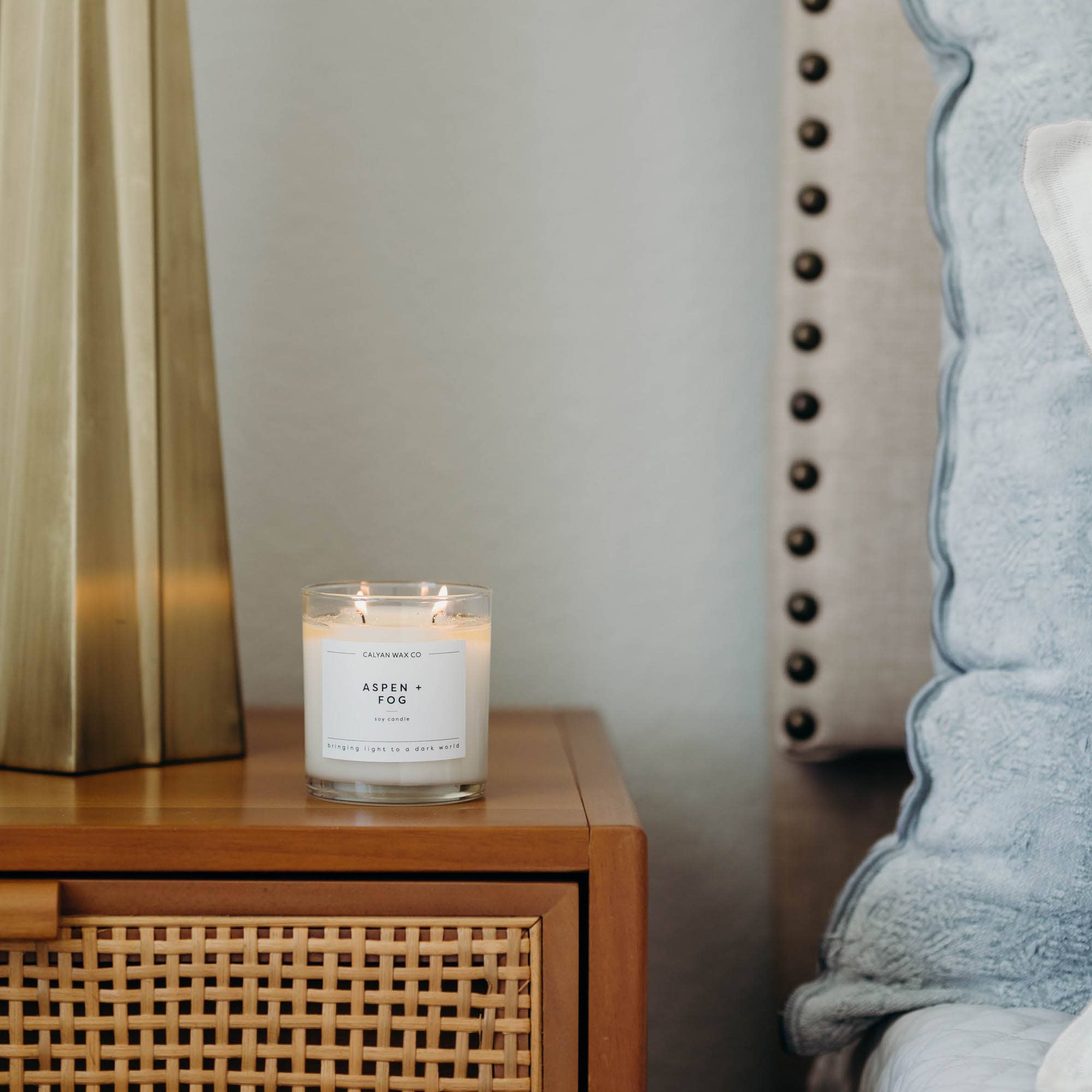 Aspen + Fog - Glass Tumbler Soy Candle - Sugar River Shoppe