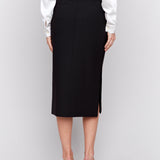 Knee Length Skirt with Side Slits and Pockets - Sugar River Shoppe