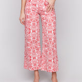 Printed Patch Pocket Flare Pants - Sugar River Shoppe