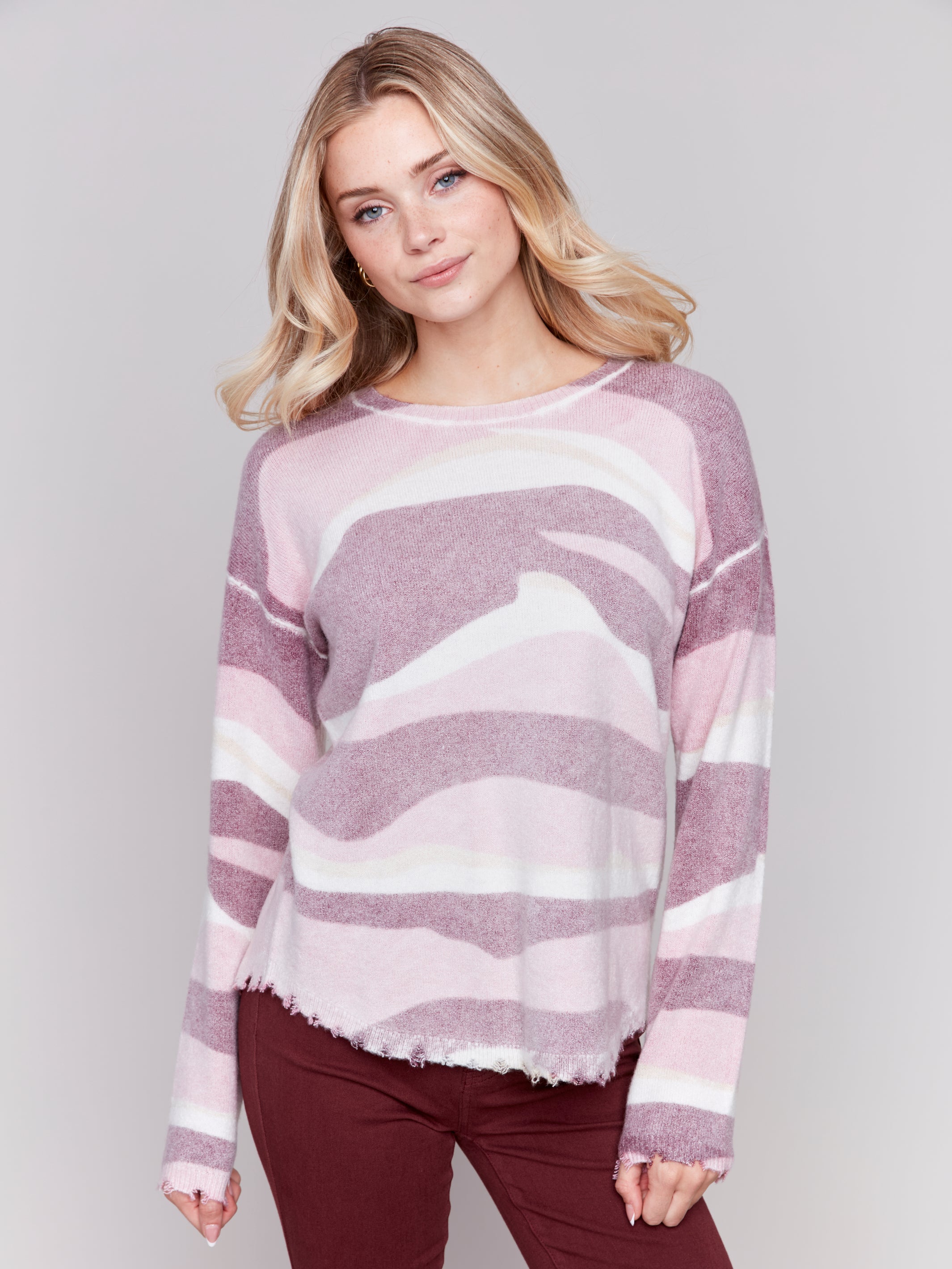 Reversible Plushy Crew Neck Sweater - Sugar River Shoppe