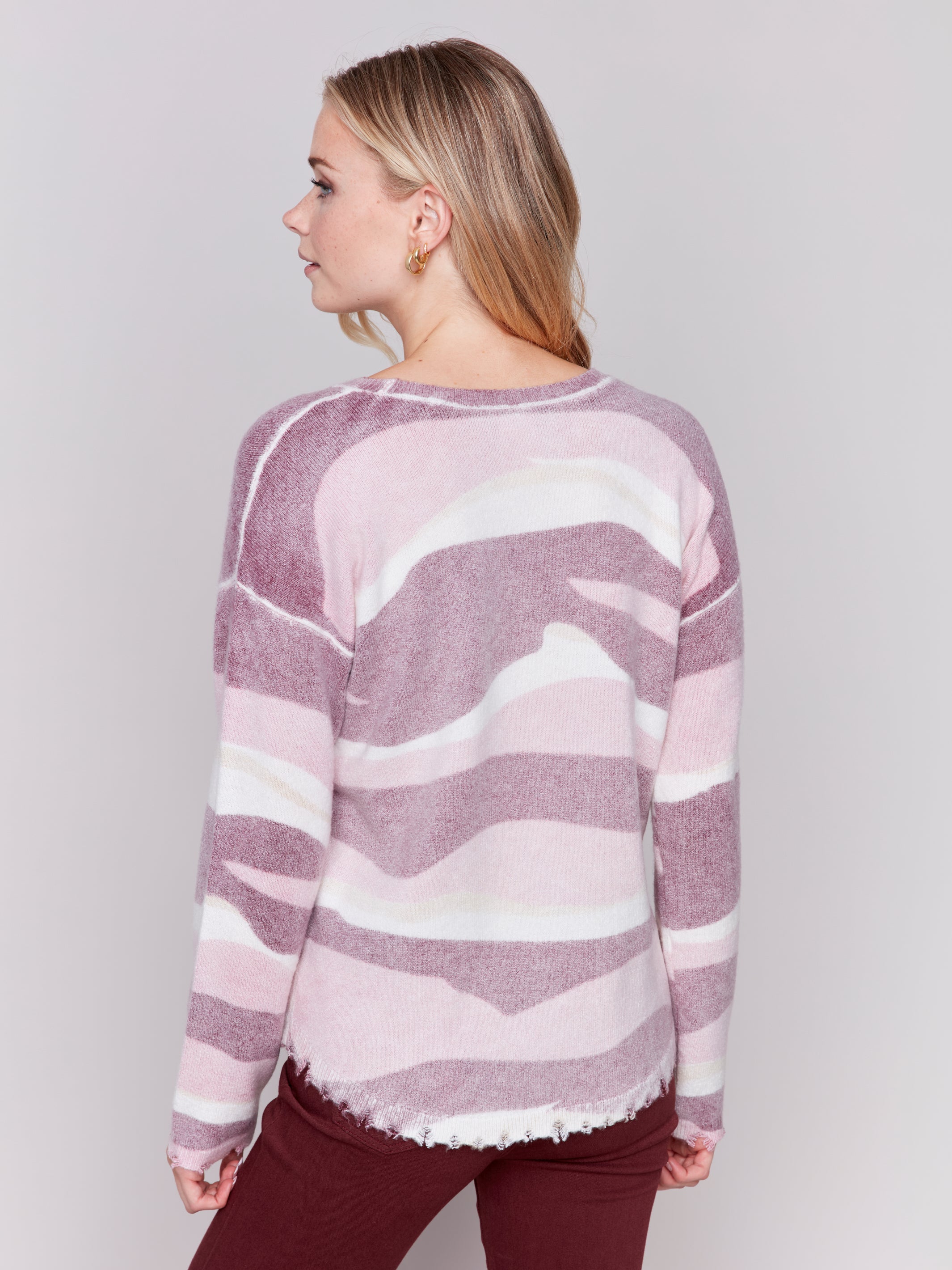 Reversible Plushy Crew Neck Sweater - Sugar River Shoppe