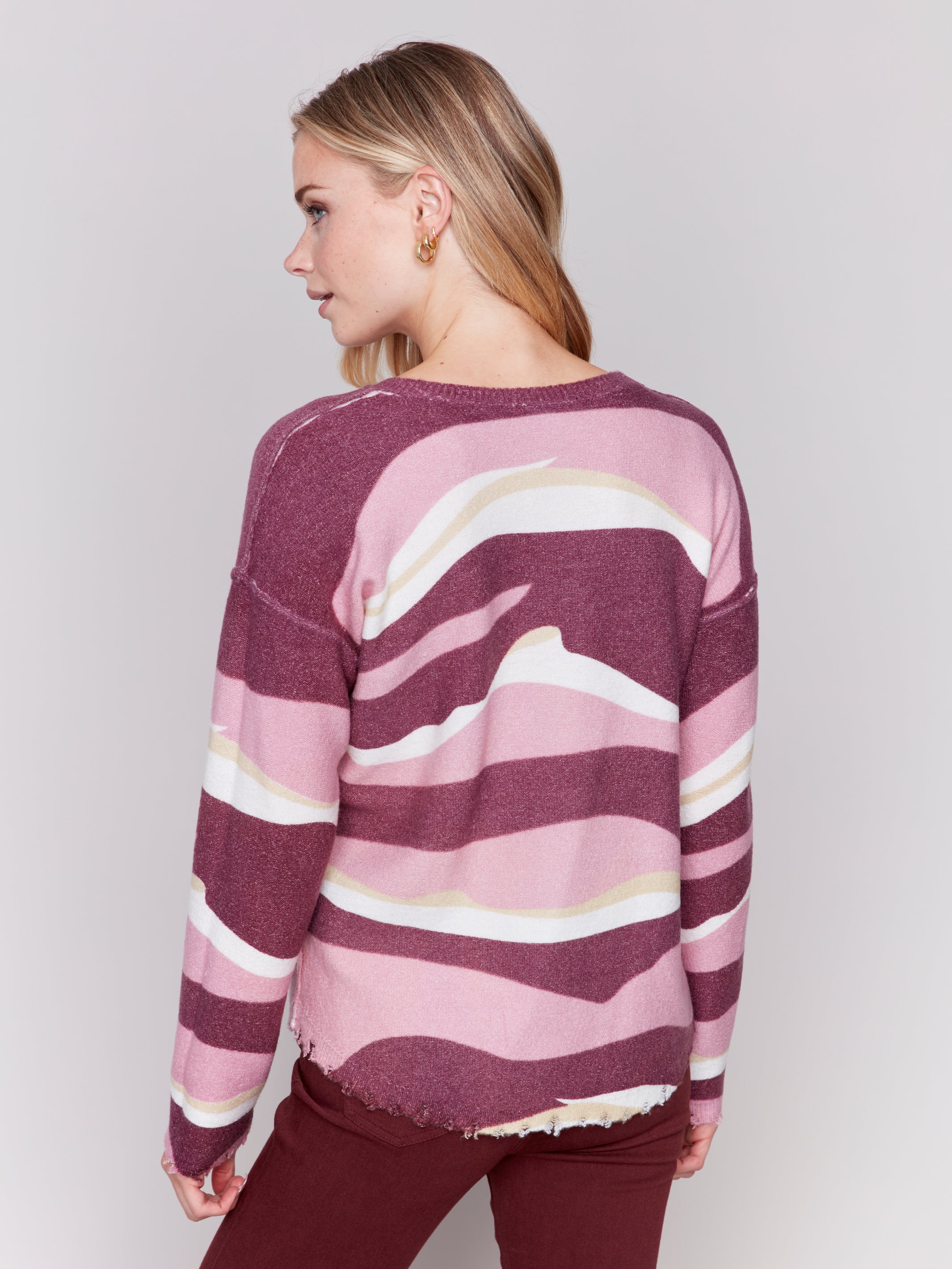 Reversible Plushy Crew Neck Sweater - Sugar River Shoppe