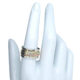Silver, Brass And Copper Spinner Anxiety Ring