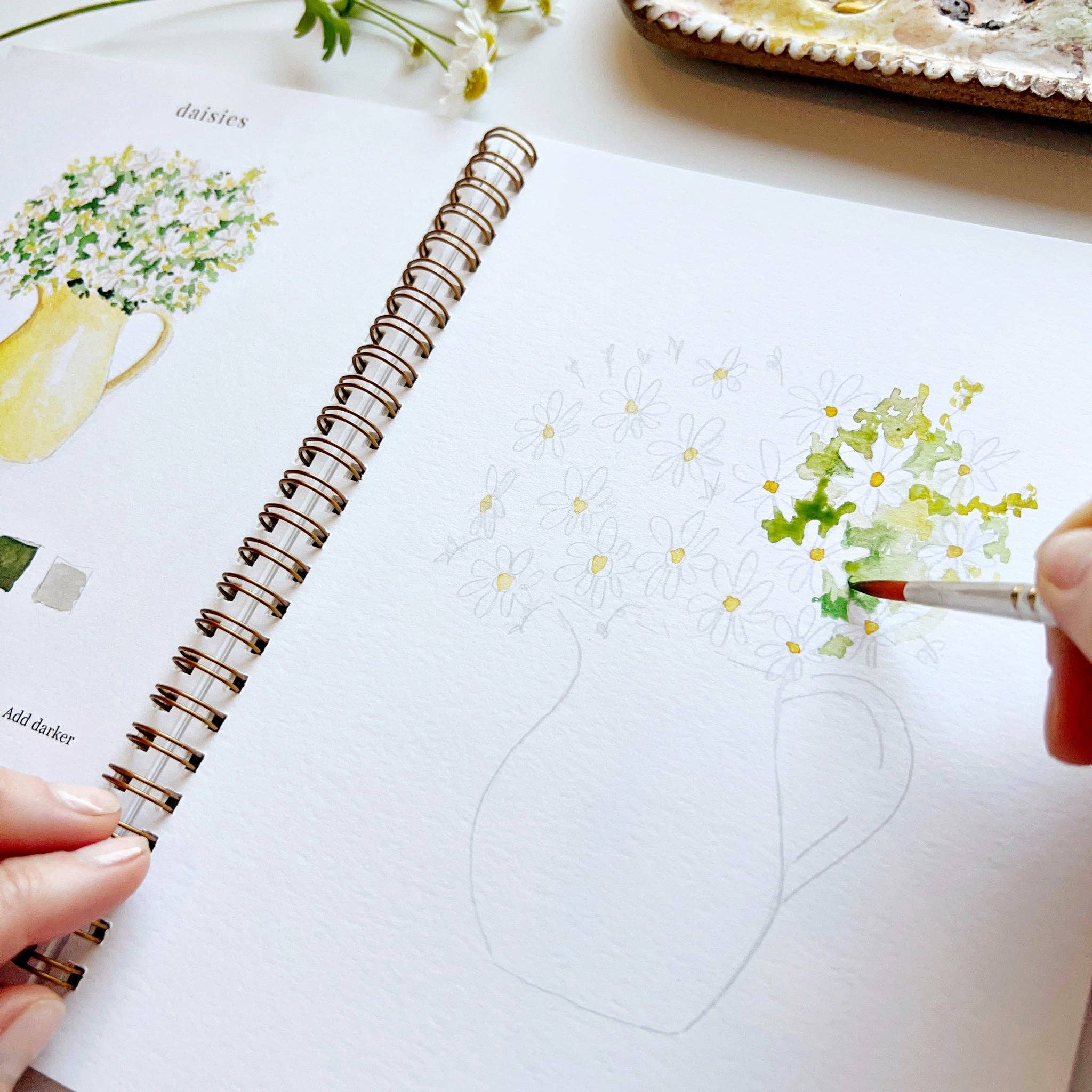 Flowers watercolor workbook - Sugar River Shoppe