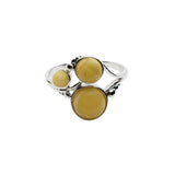 Butterscotch Amber Sterling Silver Ring