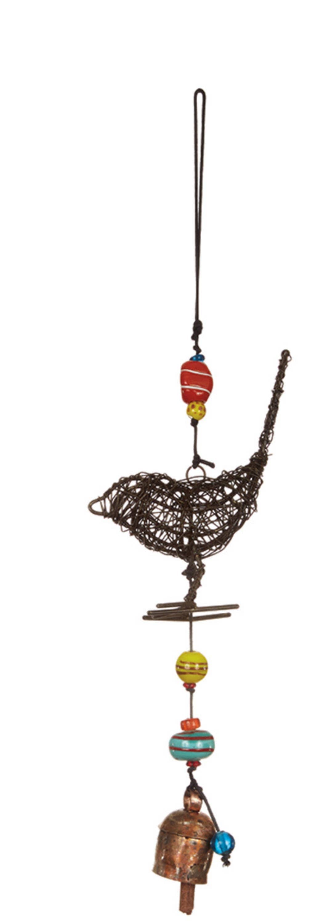 Tail Up Wire Bird Windchime - Sugar River Shoppe