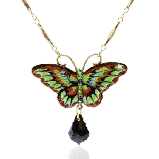 Enchanted Forest Multicolored Butterfly Necklace