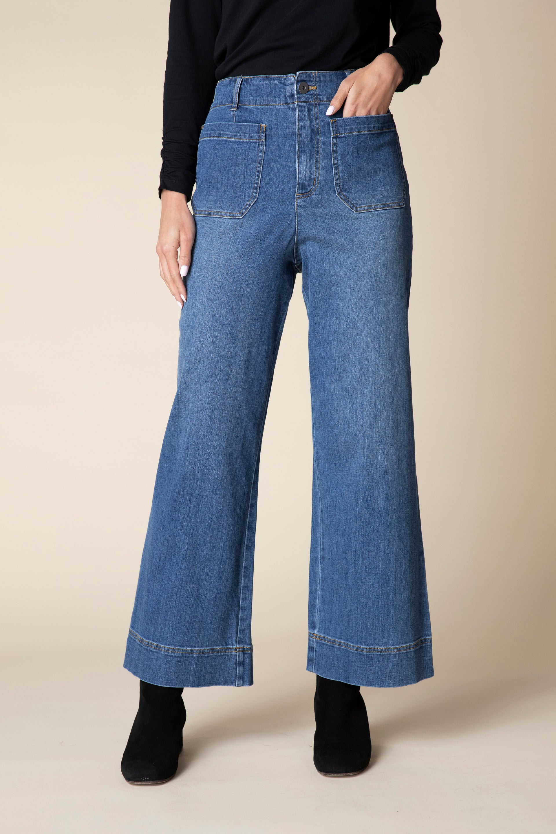 Stretch Denim Ankle Jean