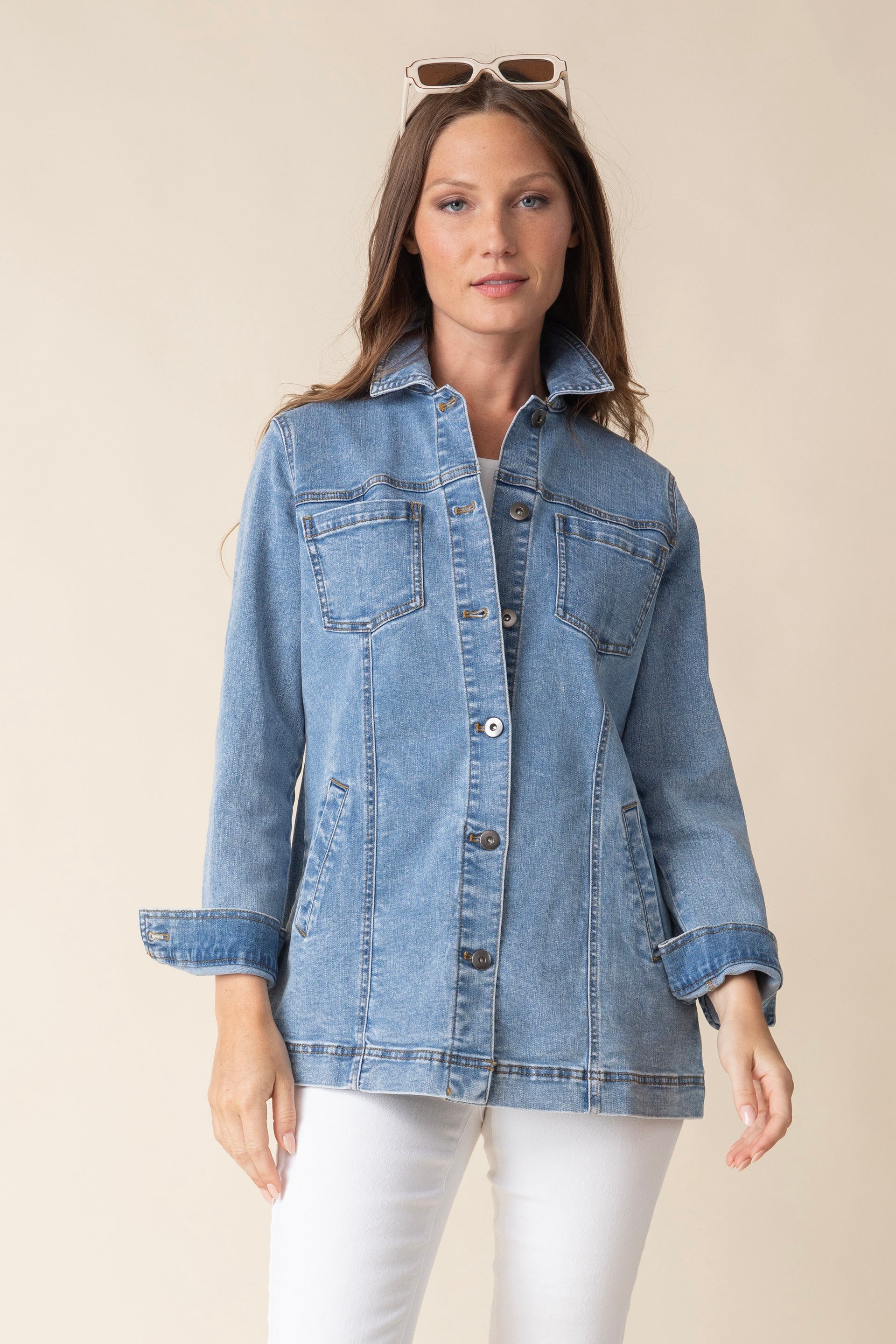 Stretch Denim Boyfriend Jacket