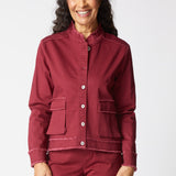 Stretch Denim Cargo Jacket