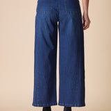 Stretch Denim Tossed Flower Jean