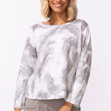 Peruvian Cotton Ocean Marble Hi-Lo Tee