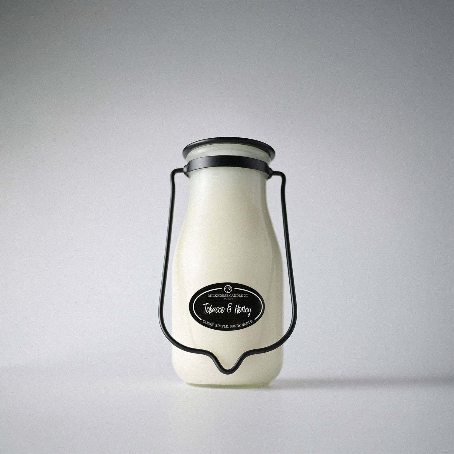 14 oz Milkbottle Candle: Tobacco & Honey - Milkhouse Candle Company - 849564011967 - Sugar River Shoppe - 