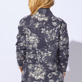Floral Fleece Quarter Zip Pullover