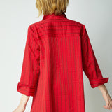 East Side Stripes Hidden Placket Shirt