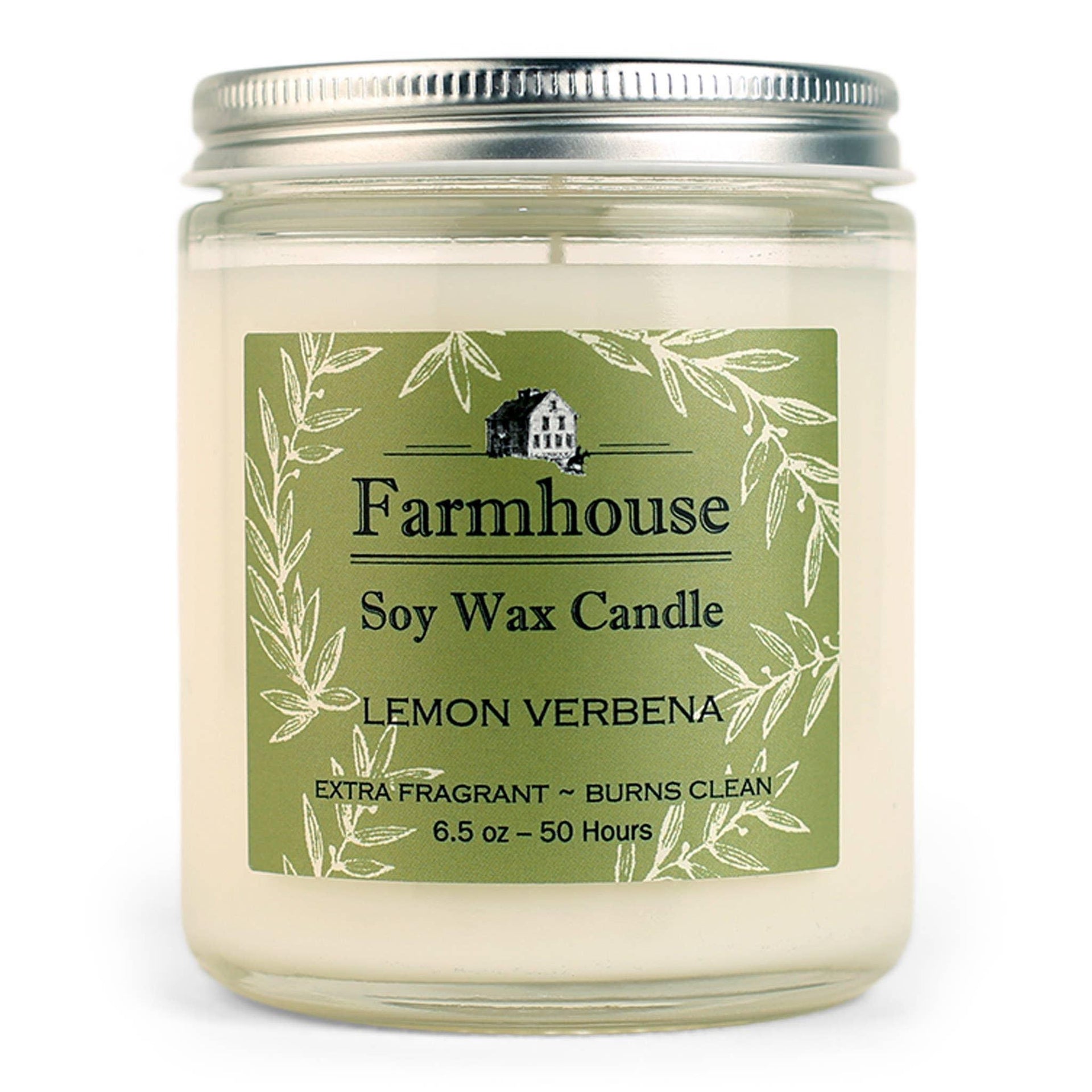 Farmhouse Small Soy Candles: Lemon Verbena - Sugar River Shoppe