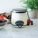 16 oz Butter Jar Candle: Berries & Cream - Milkhouse Candle Company - 849564011424 - Sugar River Shoppe - 