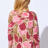 Decoupage Floral Stepped Hem Tee