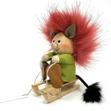 Troll on a sled Scandinavian decor - Sugar River Shoppe