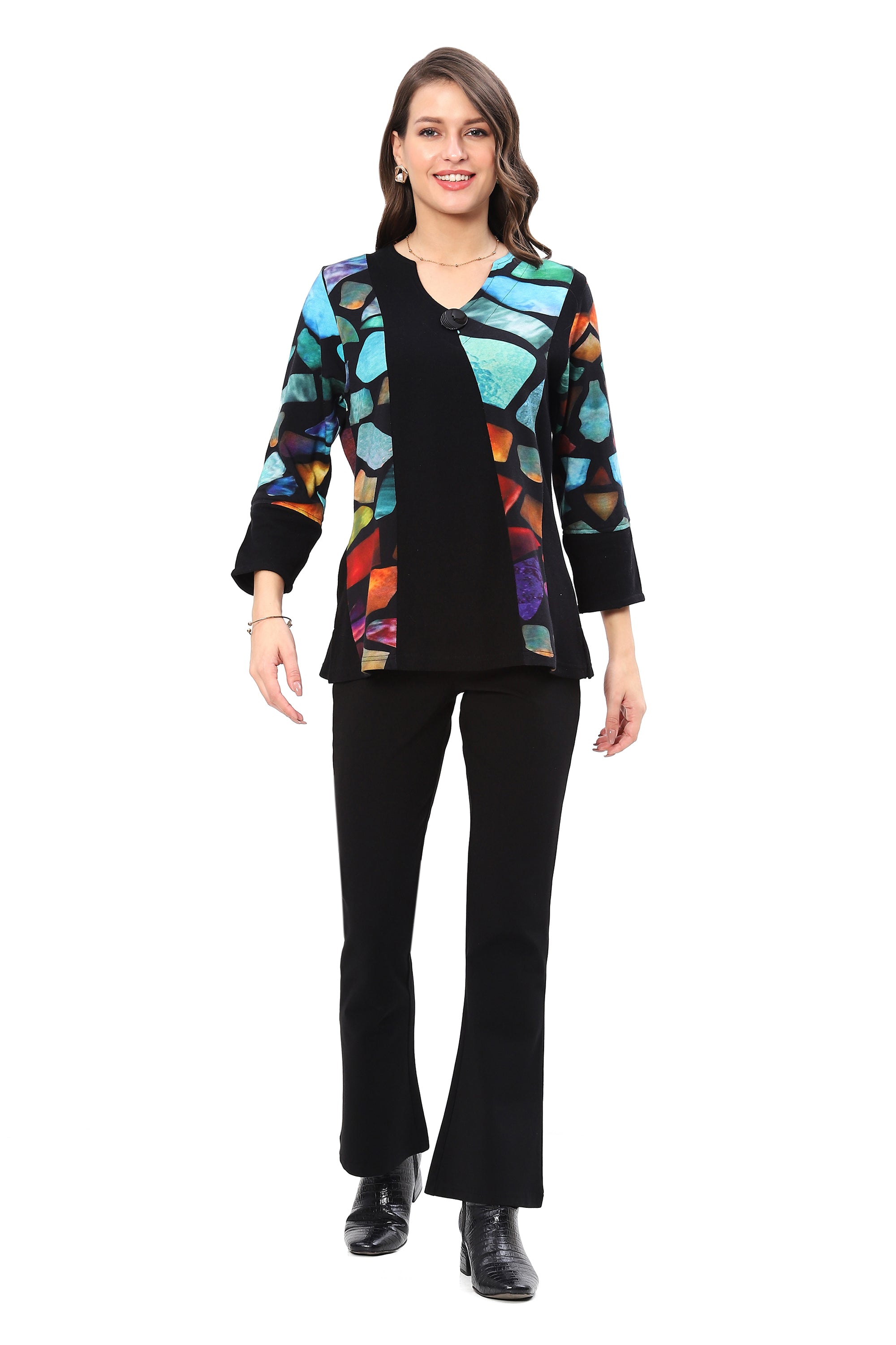 Bebe V-Neck Top - Sugar River Shoppe