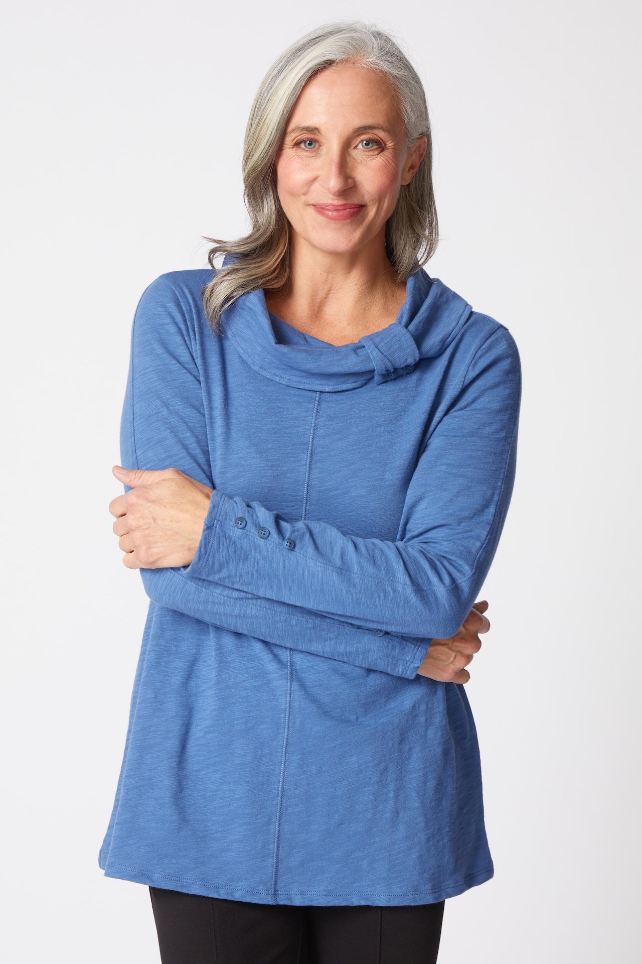 Cotton Pebble Cowl Tunic - Sugar River Shoppe