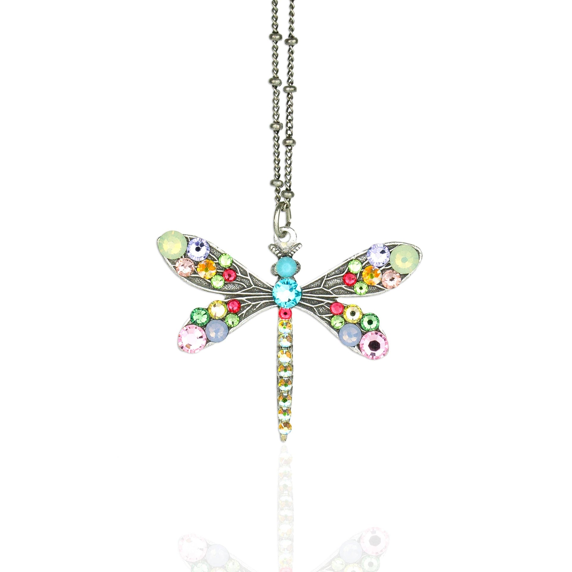 Primavera Crystal Dragonfly Necklace - Sugar River Shoppe