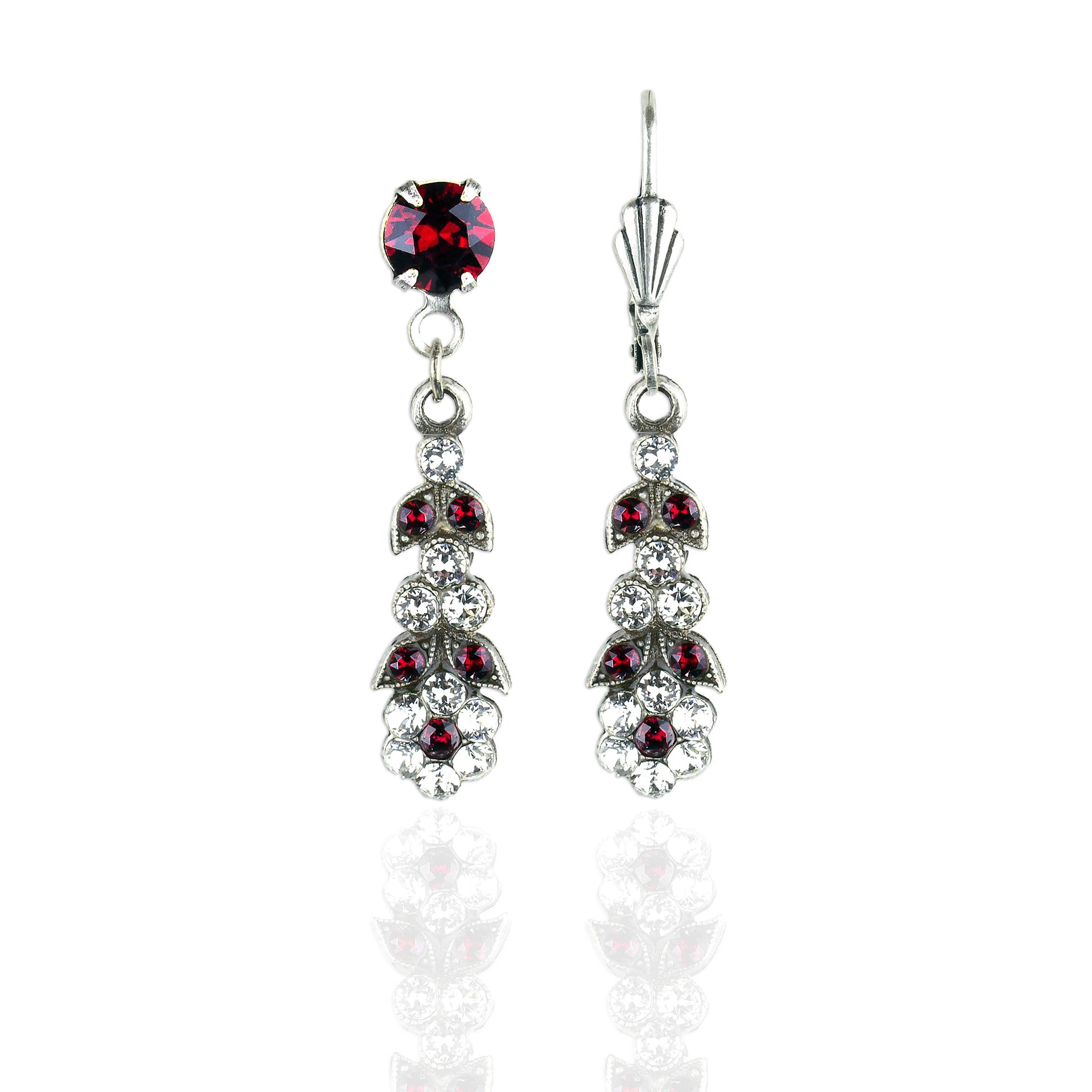 Lonicera Crystal Earrings: Leverback