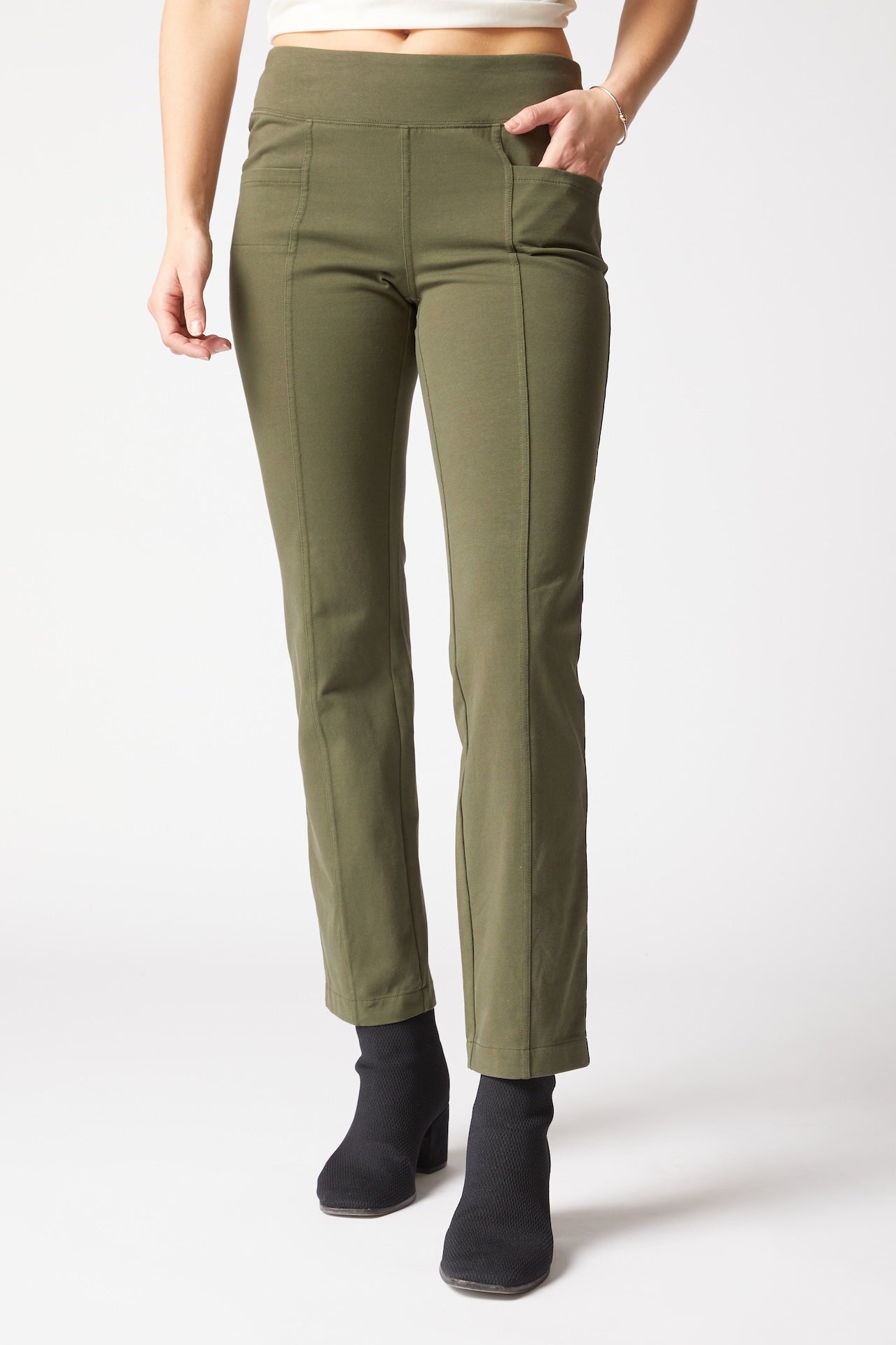 Stonewash Cotton Seamed Pocket Pant - Sugar River Shoppe