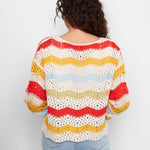 3/4 Sleeve Crochet Top - Charlie B - 690178750175 - Sugar River Shoppe - 