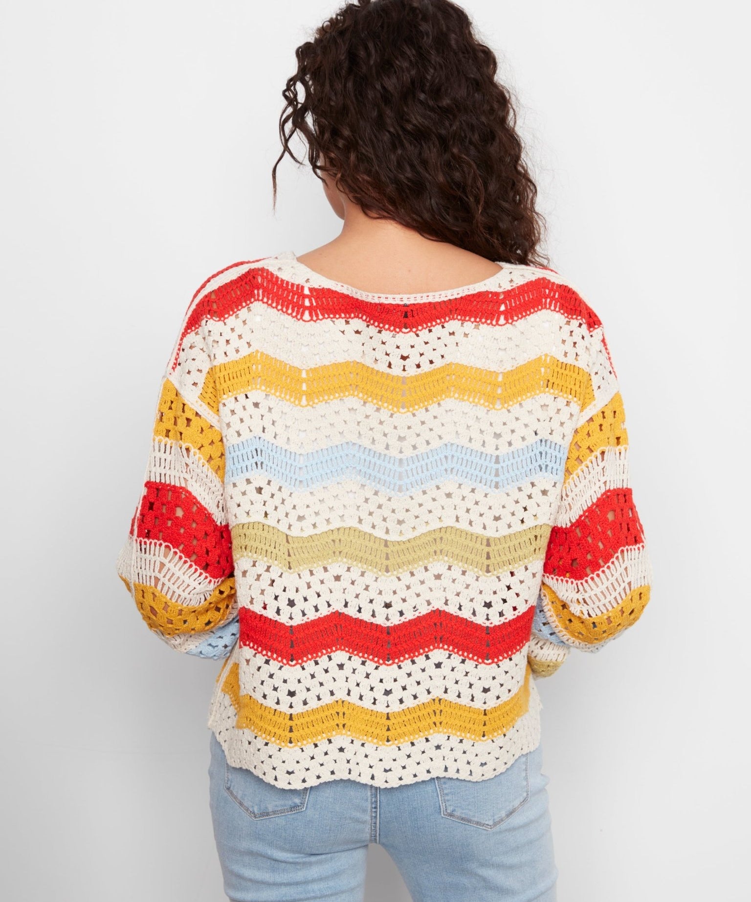 3/4 Sleeve Crochet Top - Charlie B - 690178750175 - Sugar River Shoppe - 