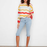 3/4 Sleeve Crochet Top - Charlie B - 690178750175 - Sugar River Shoppe - 