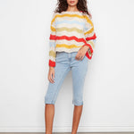 3/4 Sleeve Crochet Top - Charlie B - 690178750175 - Sugar River Shoppe - 
