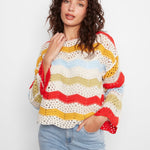 3/4 Sleeve Crochet Top - Charlie B - 690178750175 - Sugar River Shoppe - 