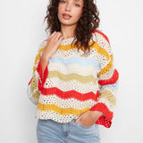 3/4 Sleeve Crochet Top - Charlie B - 690178750175 - Sugar River Shoppe - 