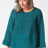 Express Dot Mix Side Button Tunic