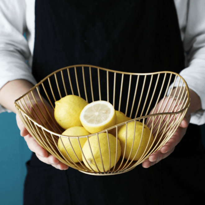 Irregular Desktop Fruit Basket: Large Black - Sugar River Shoppe