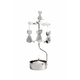 Rotary Candleholder Dodgy Cat with tea light - Sugar River Shoppe