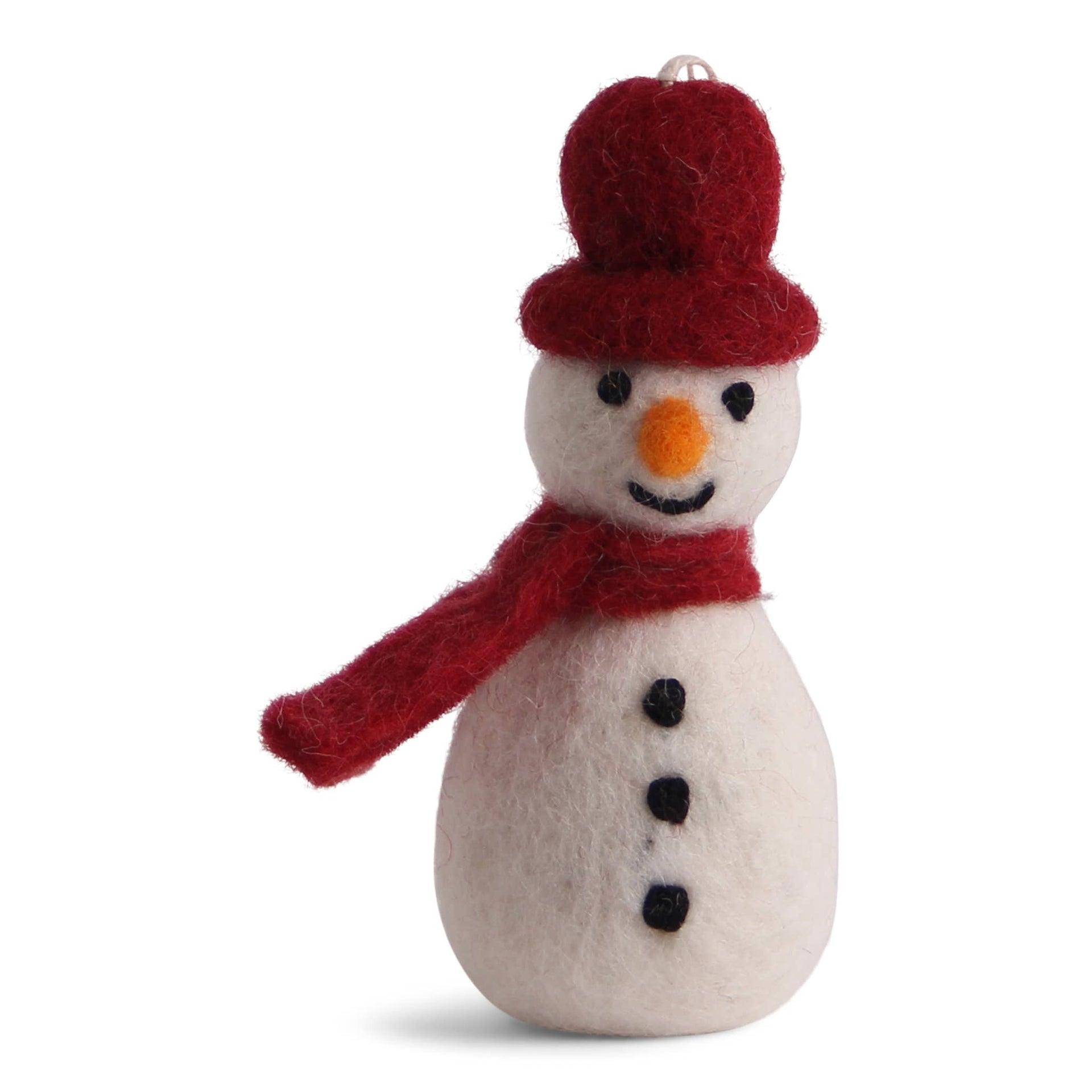 Snowman w/Scarf - Red