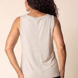Core Travel Knit Solid Easy Tank - Dove