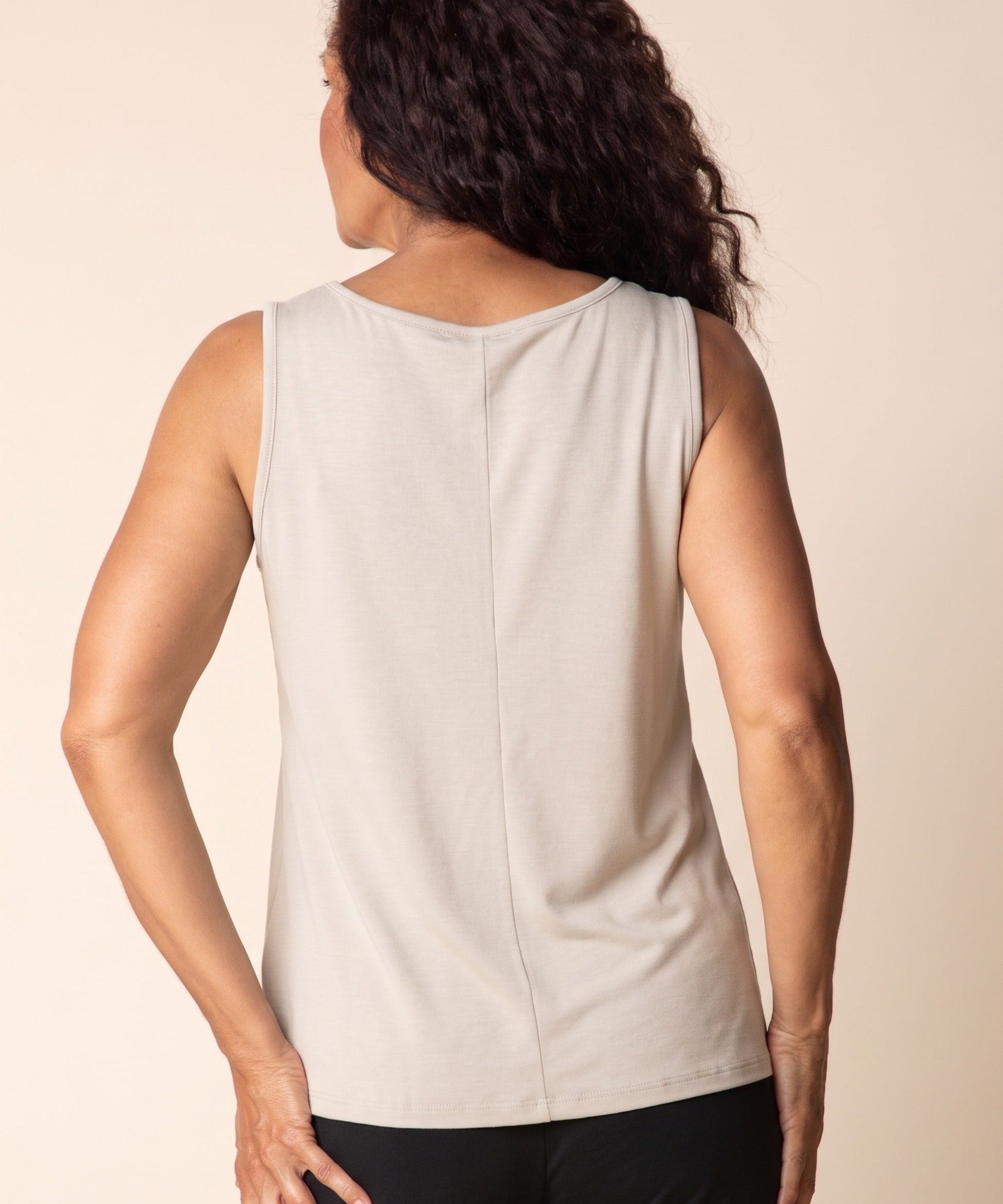 Core Travel Knit Solid Easy Tank - Dove